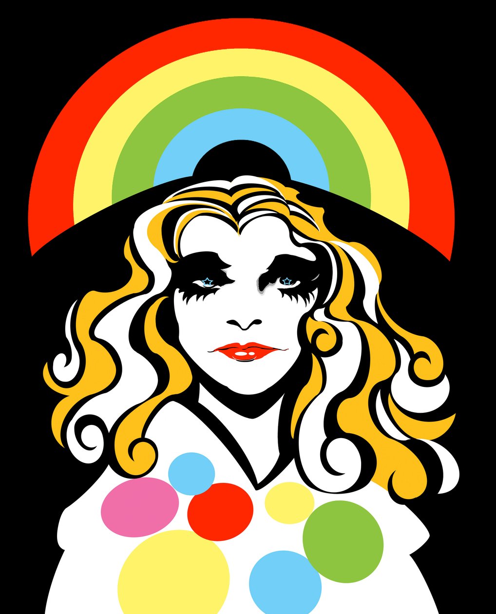 Alison Goldfrapp，英国流行歌手，彩色漫画，2010年由Neale Osborne创作 作者 尼尔·奥斯本