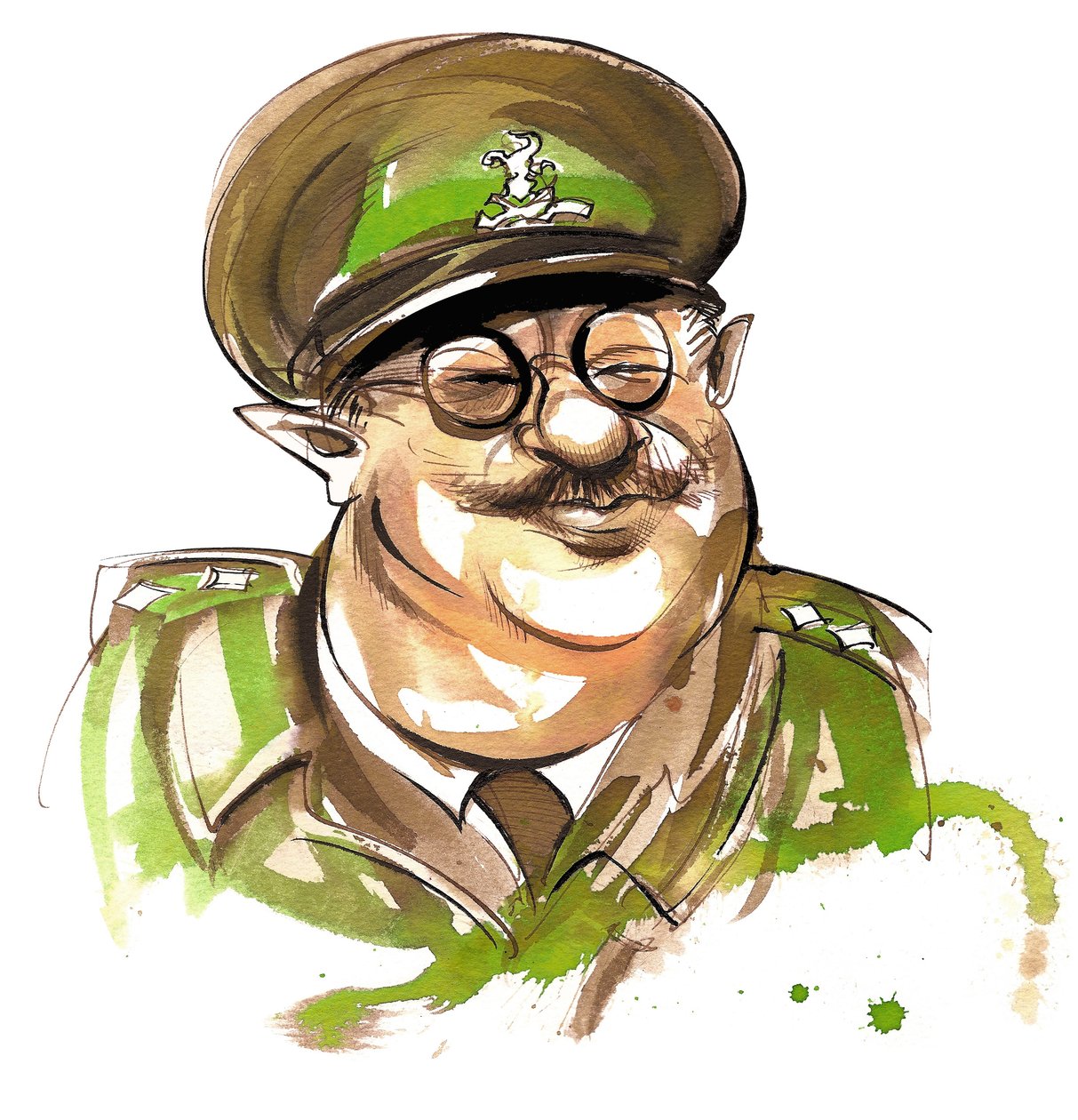 Arthur Lowe饰演BBC电视喜剧爸爸军队的George Mainwaring队长 作者 尼尔·奥斯本