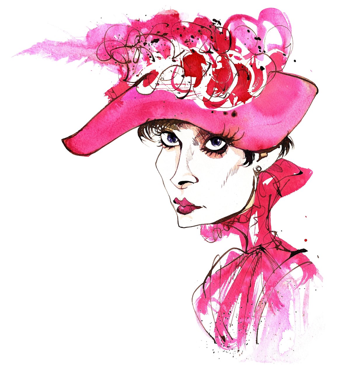 比利时出生的女演员奥黛丽赫本（1929-93）出生于Eda Van Heemstra;来自My Fair Lady（1964年由乔治·库克执导的电影）中的伊丽莎·杜利特尔饰演讽刺作品;漫画 作者 尼尔·奥斯本