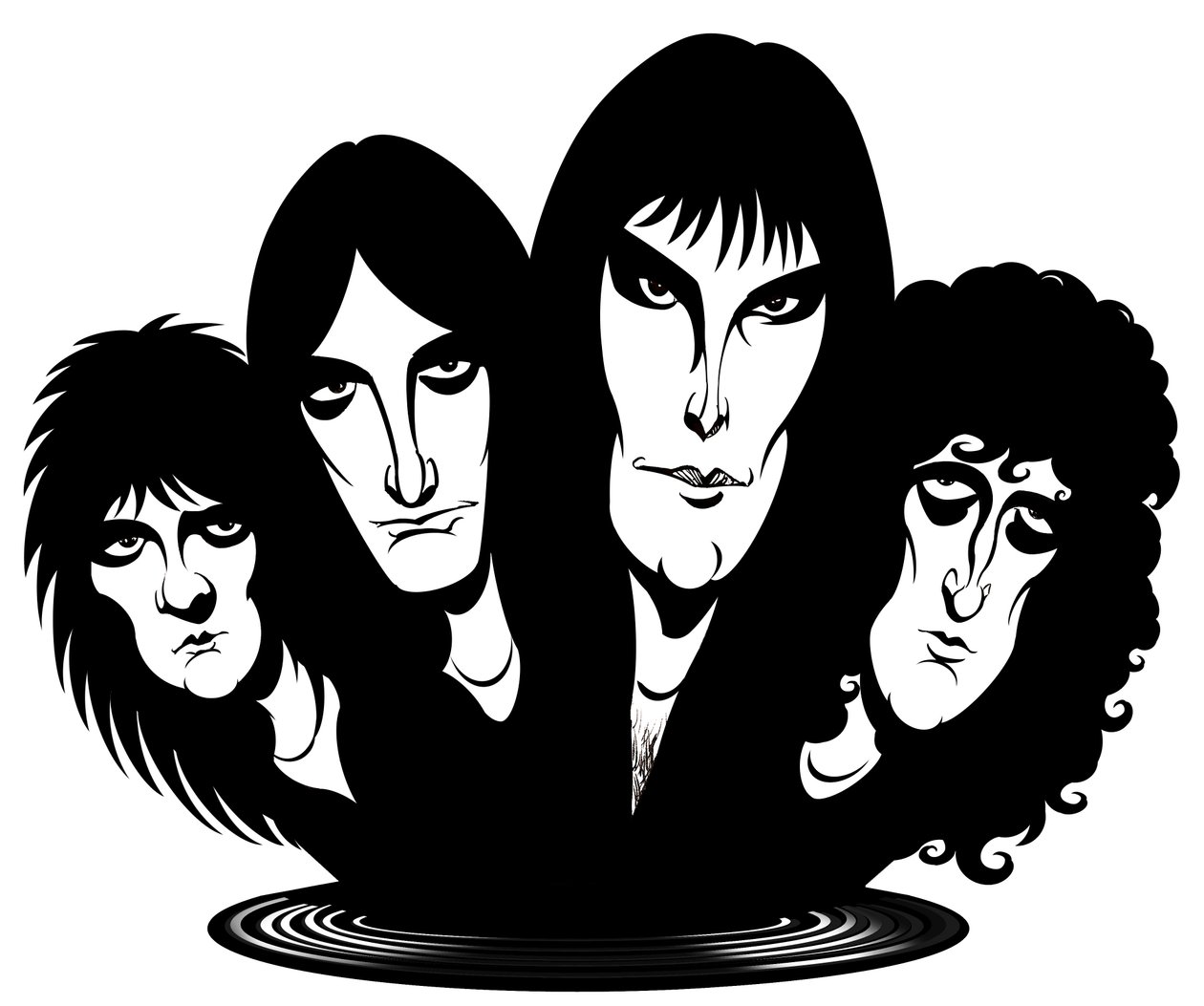 英国摇滚乐队成立于1971年;从左到右讽刺：Roger Taylor（鼓手，主唱，1949年7月26日 - 作者 尼尔·奥斯本