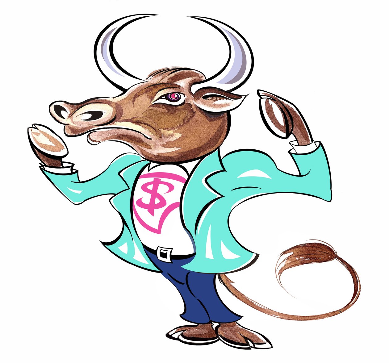 公牛营销人员 - 寓言插画 作者 尼尔·奥斯本