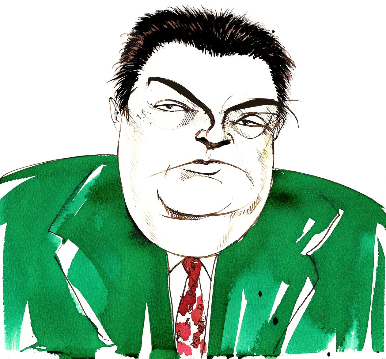Darius Milhaud（1892  -  1974）法国作曲家，老师，Les Six成员，漫画 作者 尼尔·奥斯本