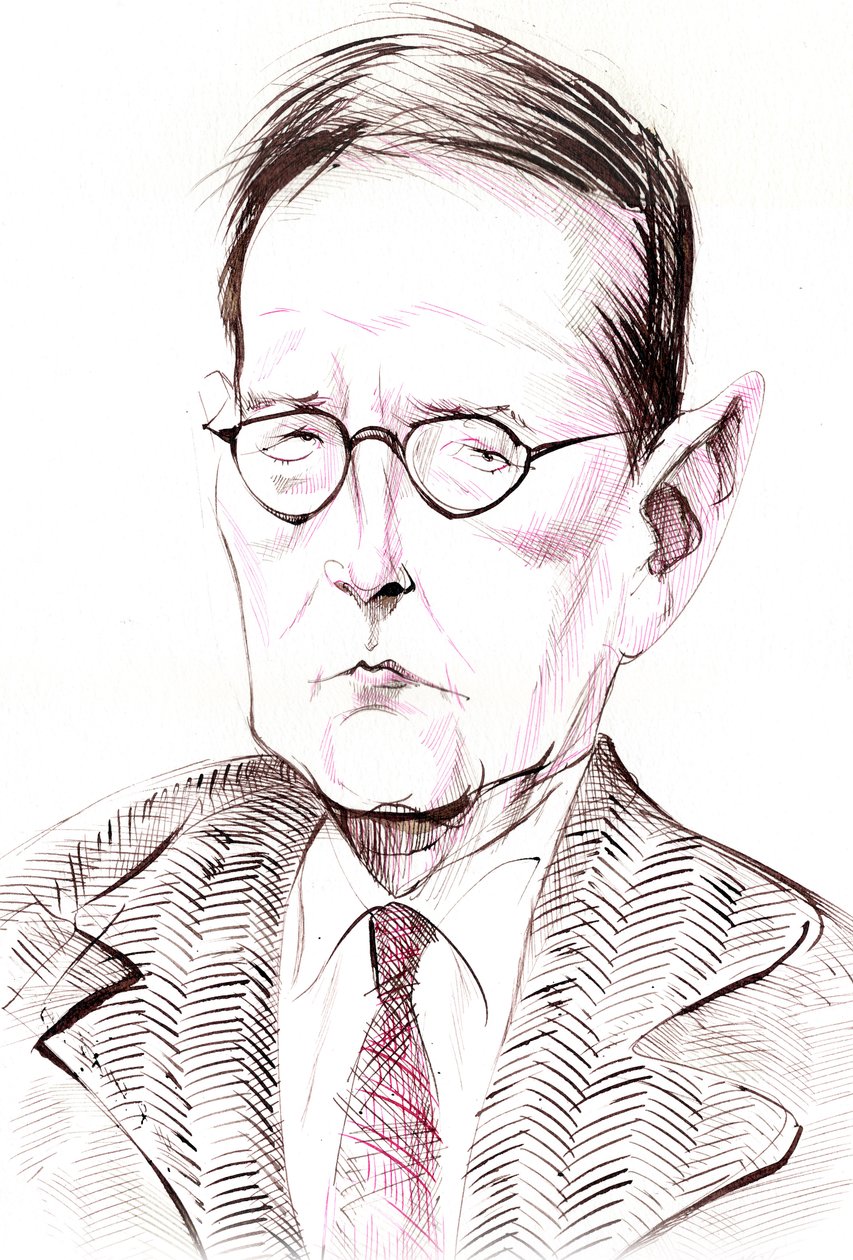 Dmitri Shostakovich  - 俄罗斯作曲家的讽刺漫画 作者 尼尔·奥斯本