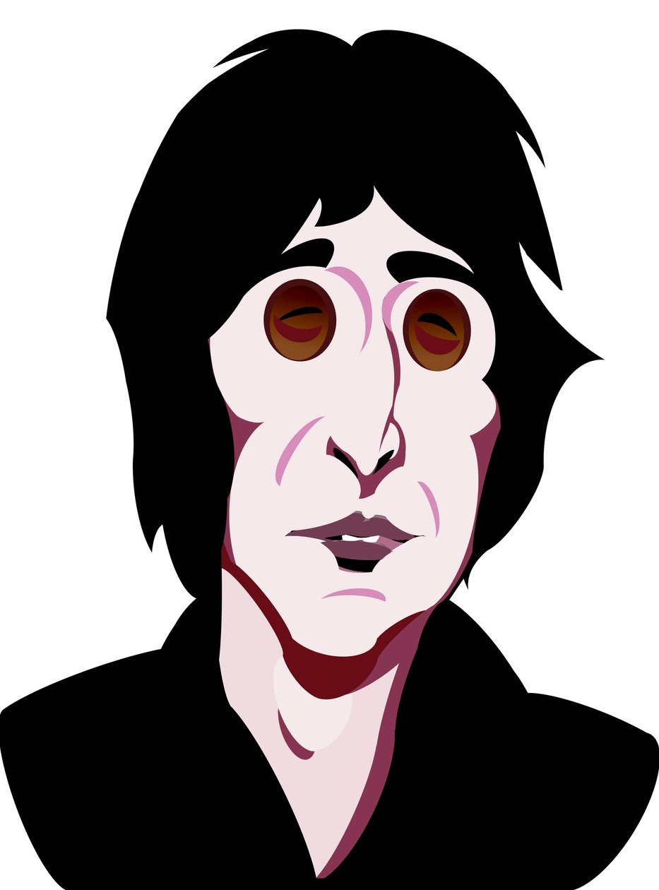John Lennon，英国歌手，词曲作者（1940-80），彩色漫画，200510作者：Neale Osborne 作者 尼尔·奥斯本