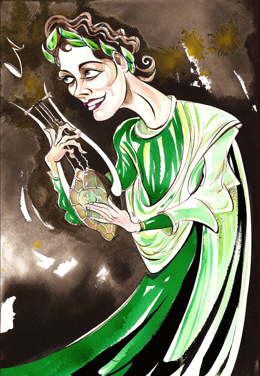 Kathleen Ferrier  - 作为Orpheus的彩色漫画，来自1762年的歌剧Orfeo ed Euridice，来自Christoph Gluck（德国作曲家，1714-1787） 作者 尼尔·奥斯本