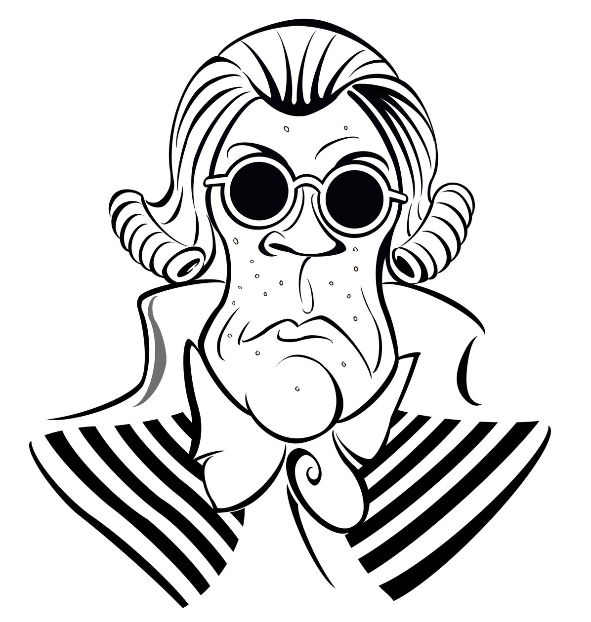Maximilien Robespierre，2019年（墨水和数字） 作者 尼尔·奥斯本