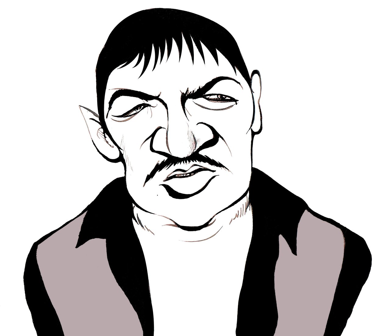 Rainer Werner Fassbinder，德国电影制片人，演员，剧作家和戏剧导演（1945年 -  1982年），漫画 作者 尼尔·奥斯本