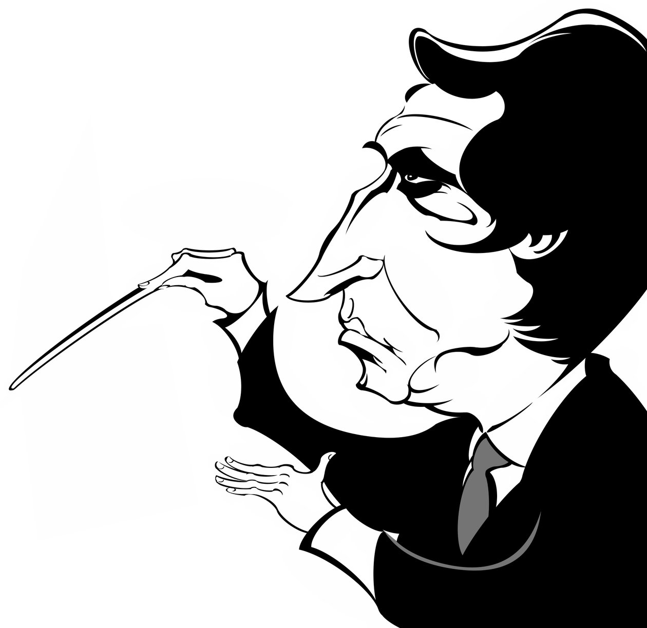 Riccardo Muti  - 意大利指挥家的讽刺漫画 作者 尼尔·奥斯本