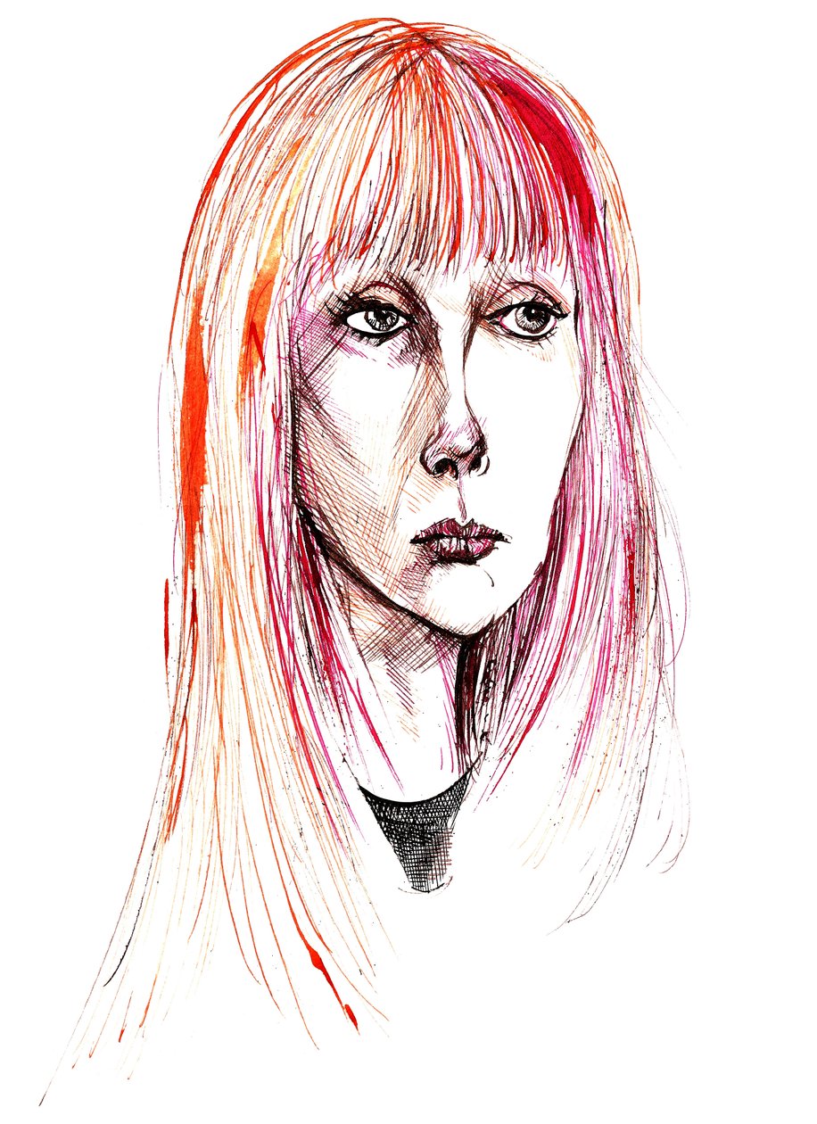 Sylvie Guillem  - 彩色墨水肖像 作者 尼尔·奥斯本