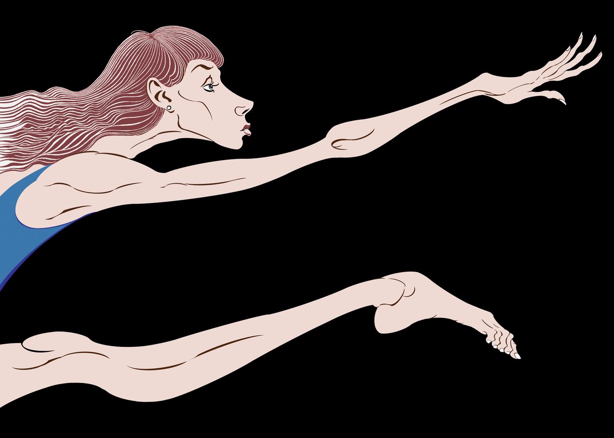 Sylvie Guillem，法国芭蕾舞女演员，bw文件图像的彩色版本，2006年 作者 尼尔·奥斯本