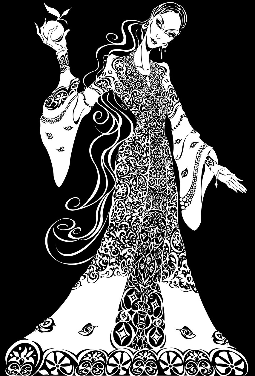 Tsarevna，来自Stravinskys The Firebird，整理版本的bw文件图片，2005年由Neale Osborne 作者 尼尔·奥斯本