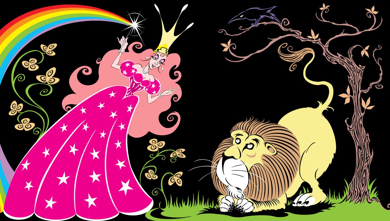 绿野仙踪精灵：Glinda the Good Witch和Cowardly Lion 作者 尼尔·奥斯本