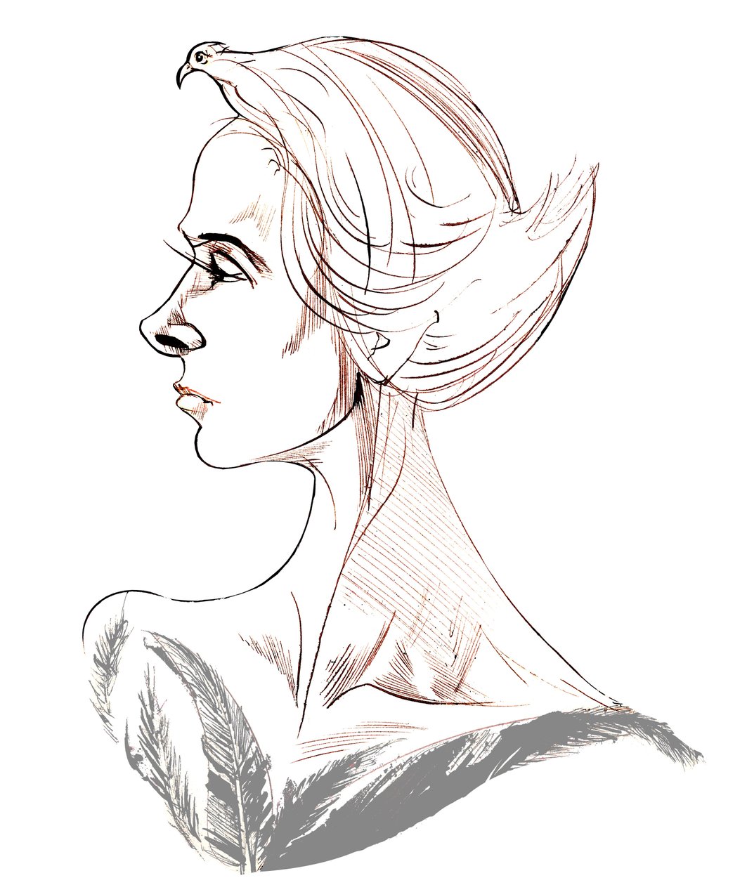 Tippi Hedren  - 美国女演员的漫画，1935年出生 作者 尼尔·奥斯本