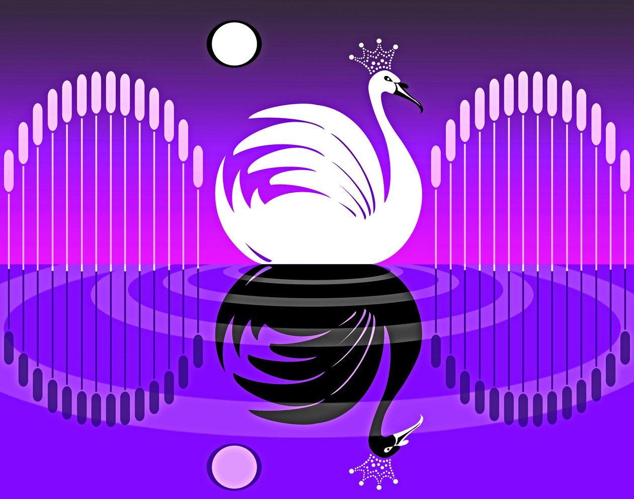天鹅湖IV》，2019年（数字）。 作者 尼尔·奥斯本