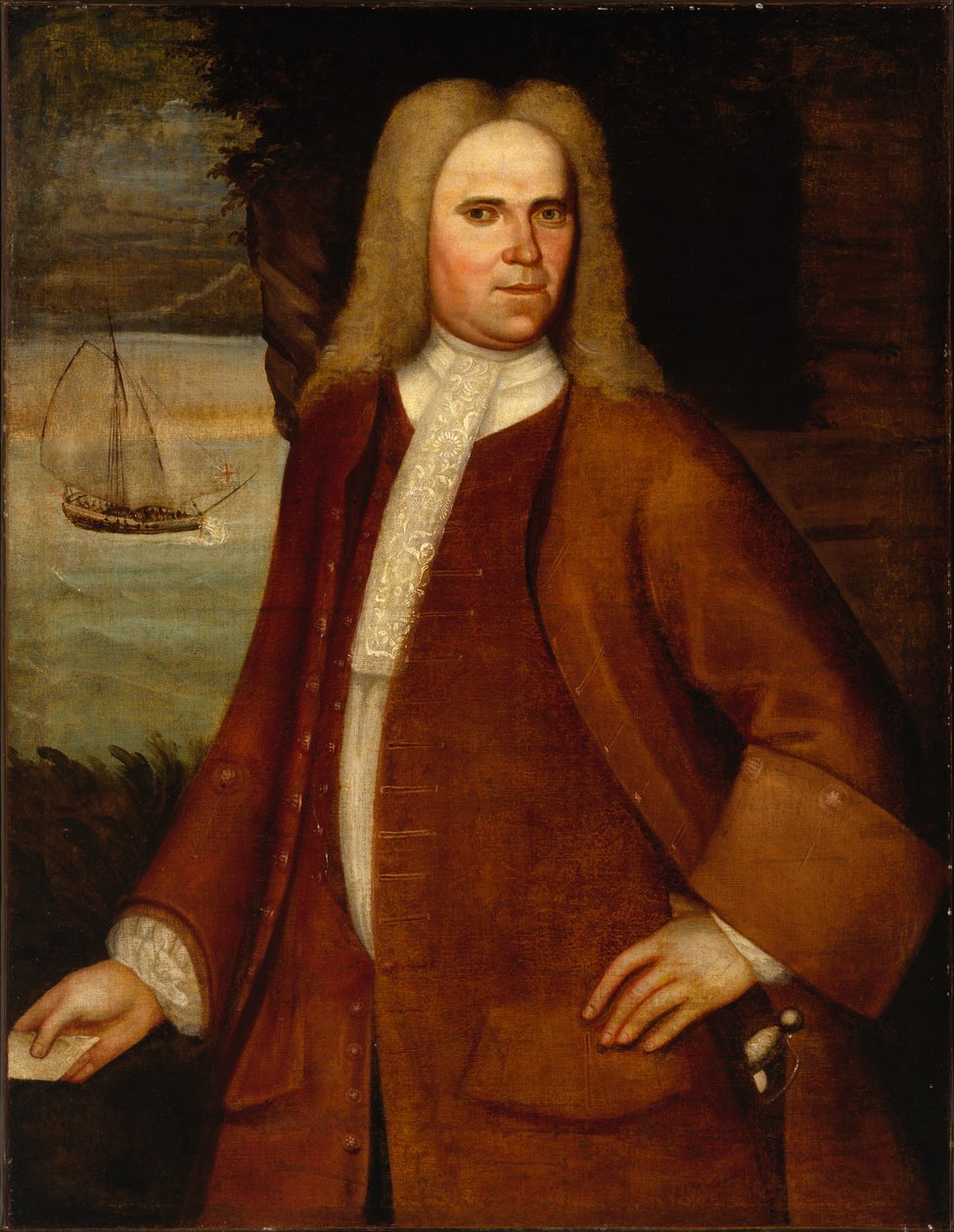 Ebenezer Coffin的肖像，c。 1714年至1730年 作者 尼希米·帕特里奇