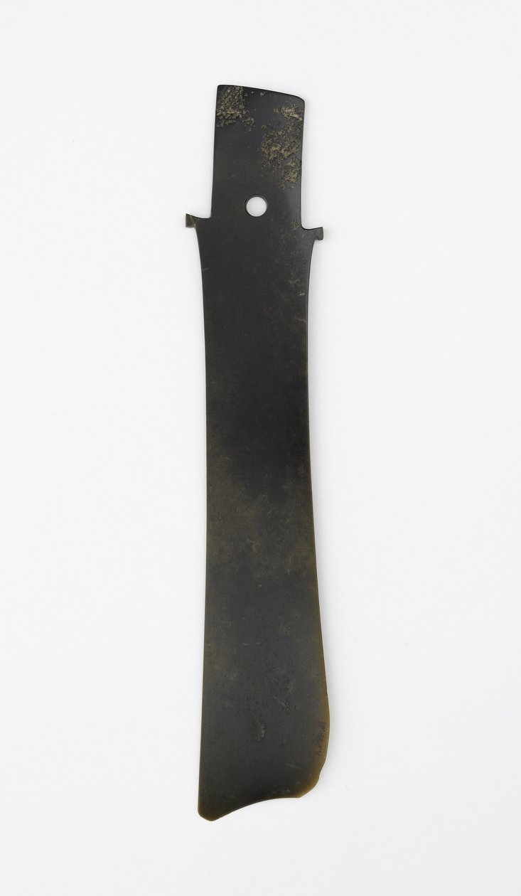 叉凿（zhang），齐家文化，公元前2500  -  2000年（玉（和田玉）） 作者 新石器时代中文学校