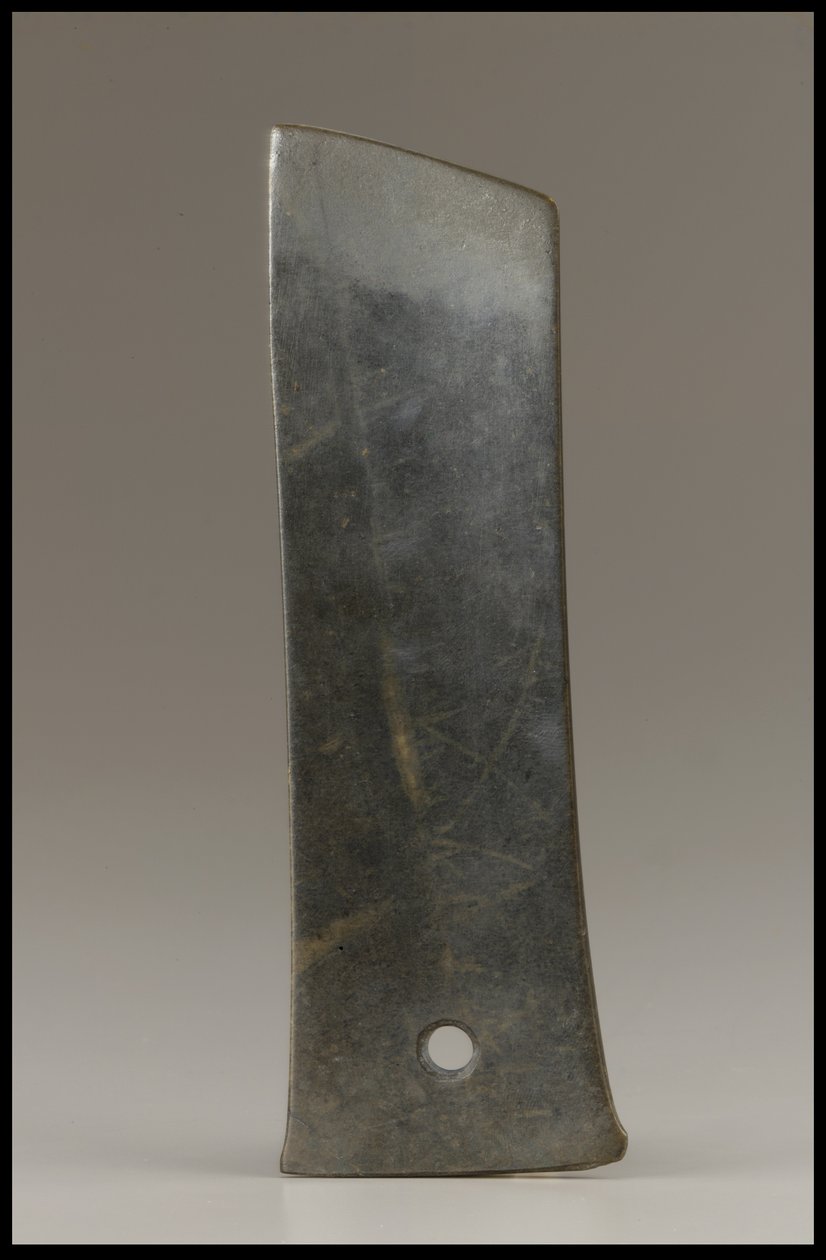 收割刀（胡），齐家文化，公元前2500年至2000年（玉） 作者 新石器时代中文学校