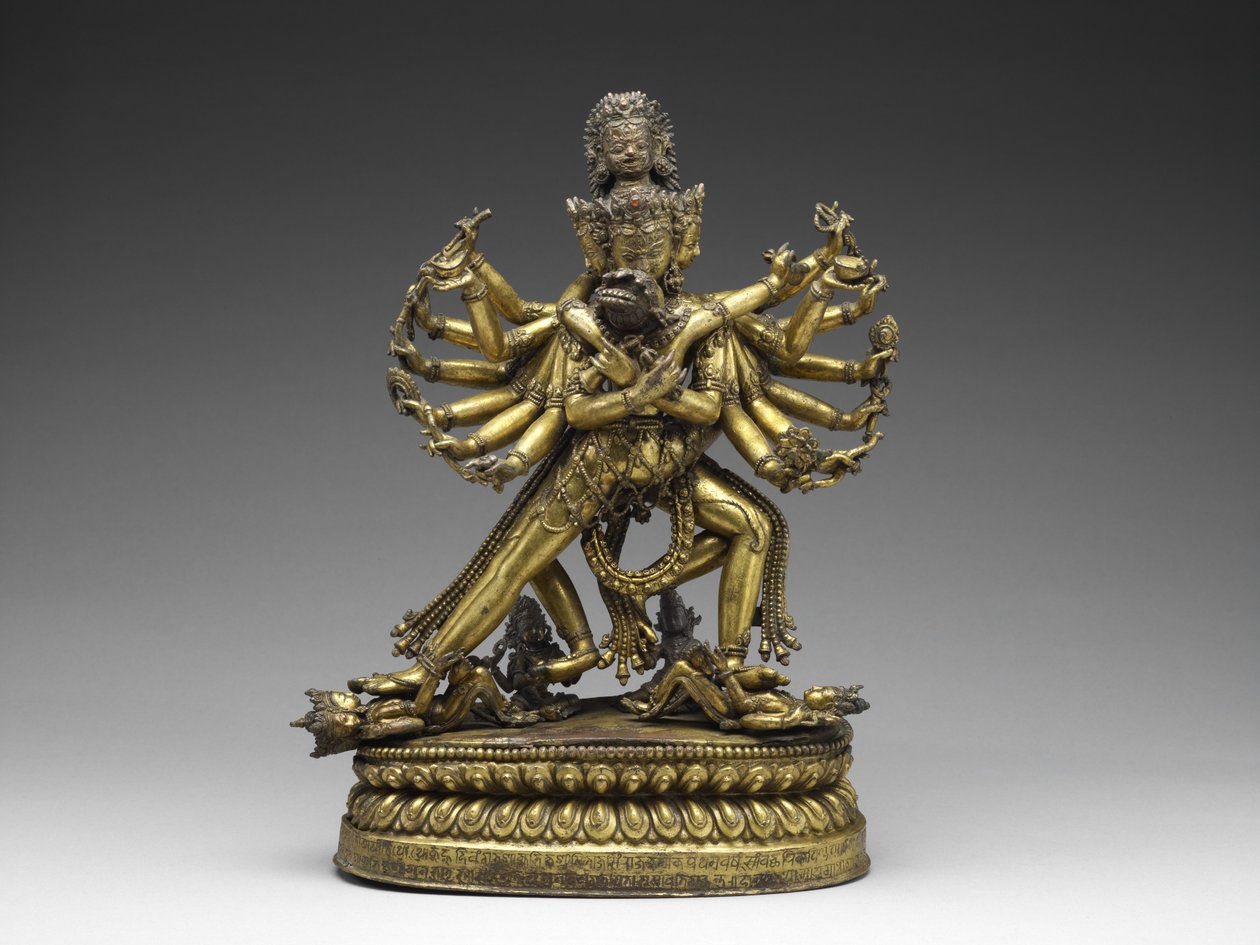 Shastradhara（武器）赫瓦伊拉角，c。 1531（镀金铜和颜料） 作者 尼泊尔学校