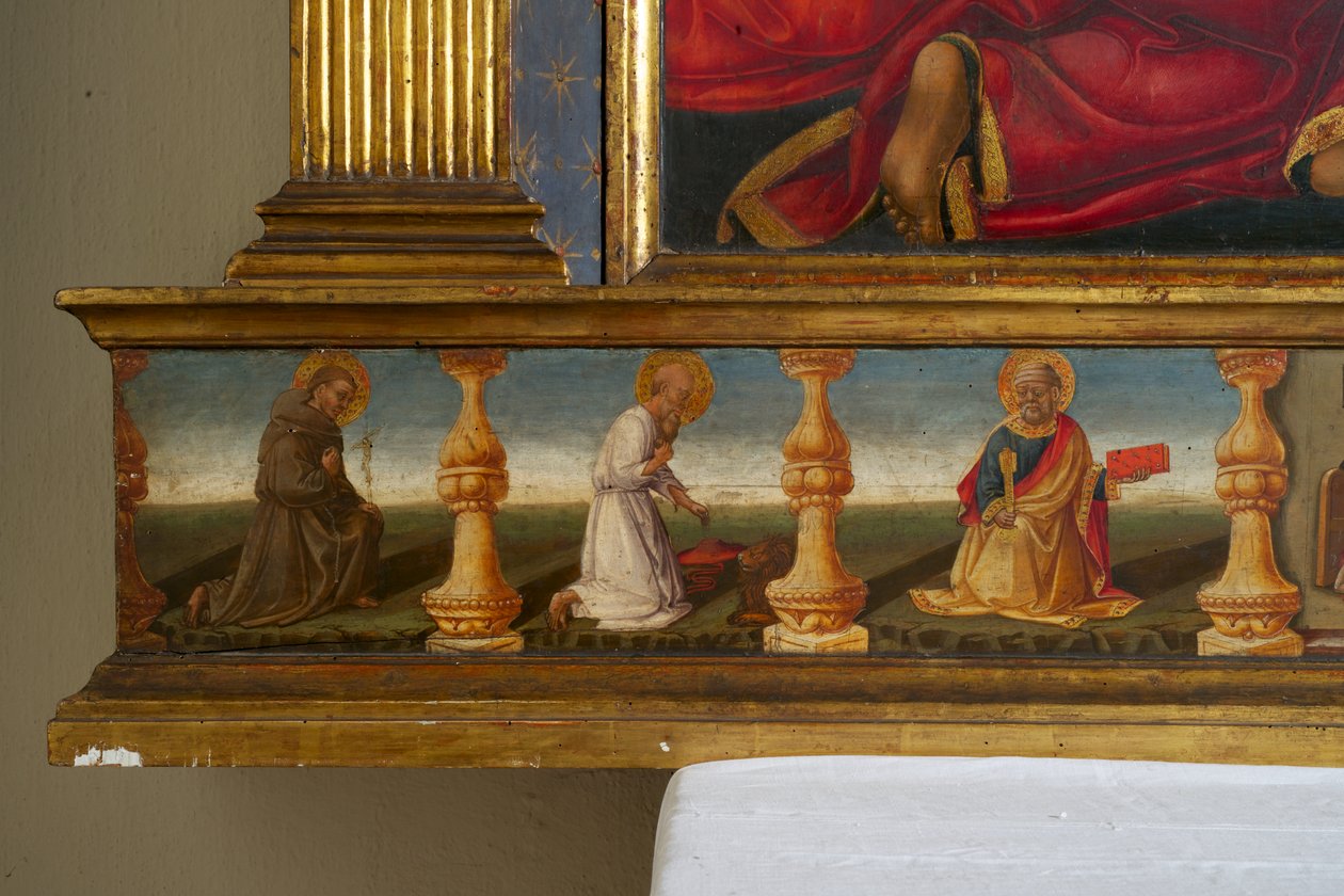 Detail from Coronation of the Virgin (tempera on wood) 作者 内里迪比奇
