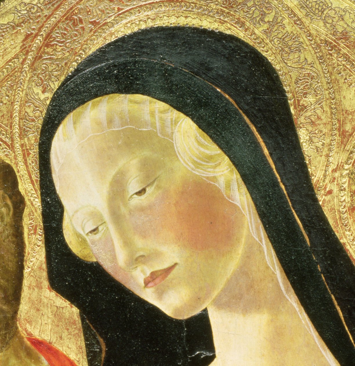 麦当娜和儿童（面板上的蛋彩画）（细节9306） 作者 Neroccio di Landi