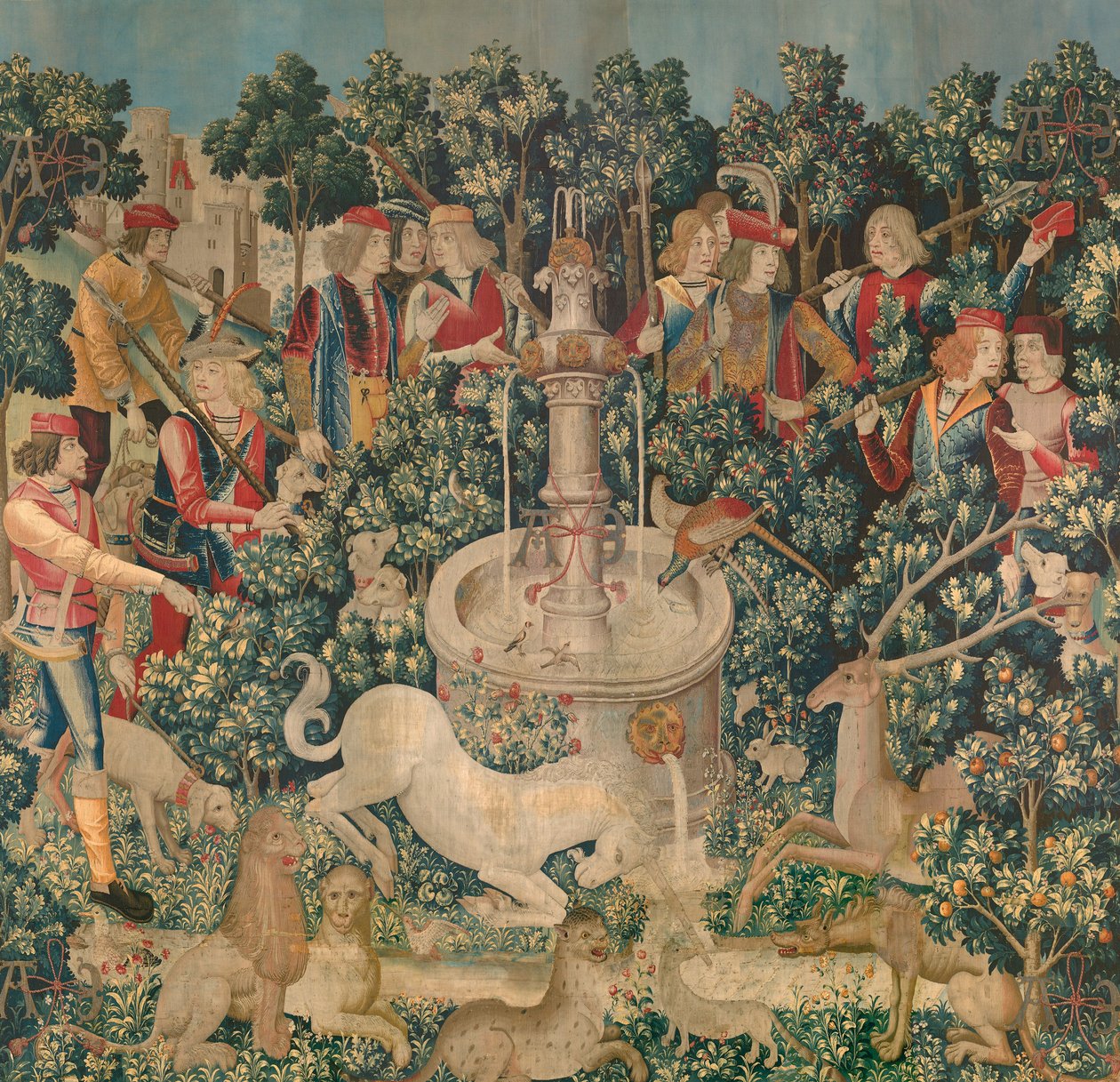独角兽被发现，c.1500 作者 荷兰语学校