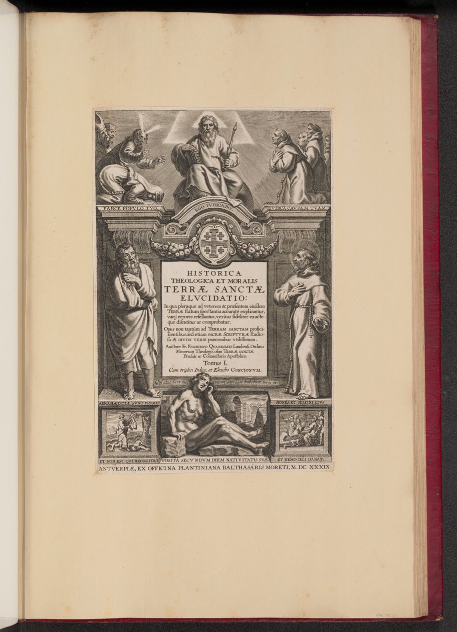 Franciscus Aguilonius, Historica Theologica et Moralis Terrae Sanctae Elvcidatio的扉页 作者 彼得·保罗·鲁本斯爵士之后的荷兰 17 世纪