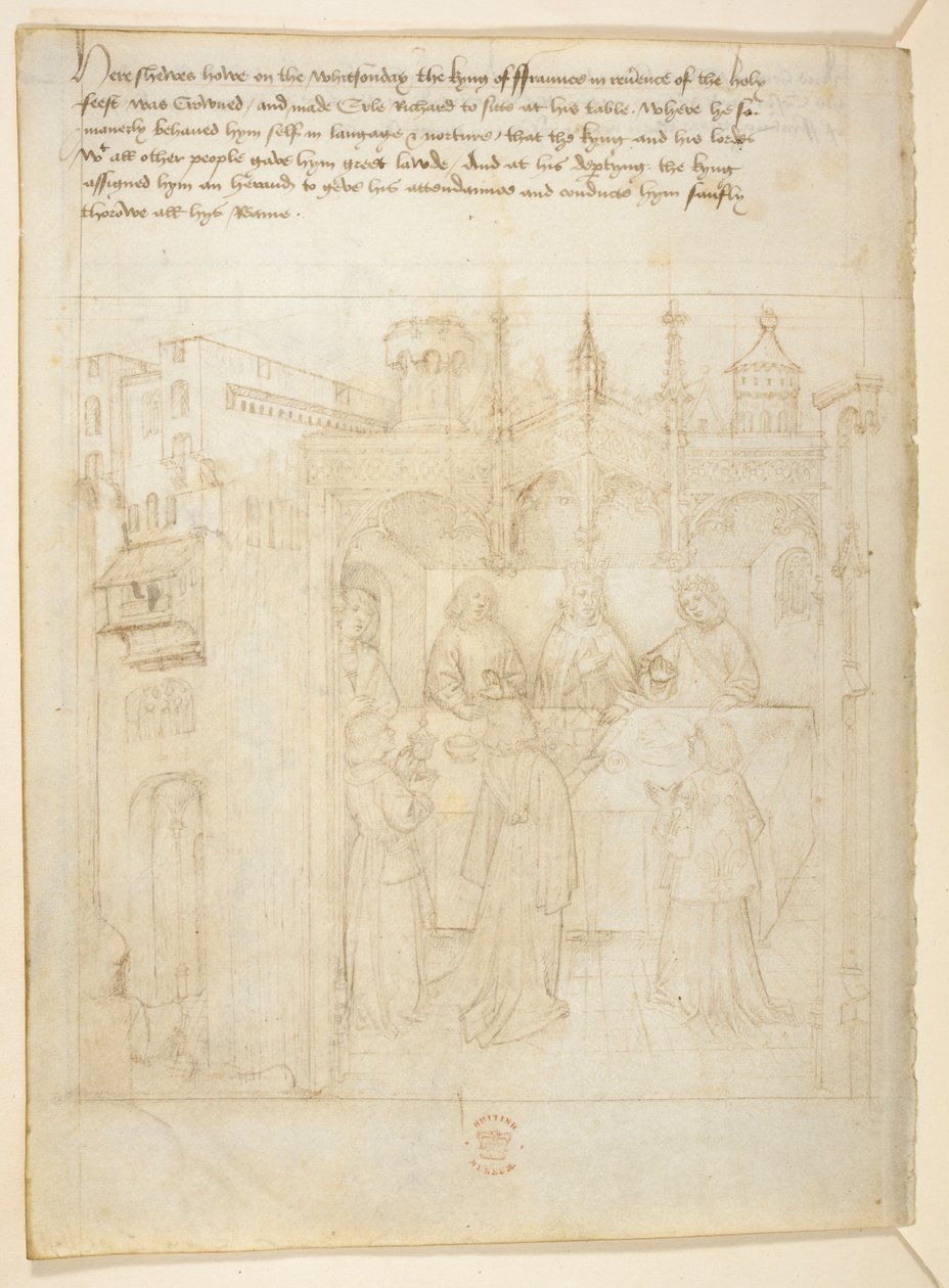 Cotton Julius E. IV, art.6，"Beauchamp Pageants"，约 1483 年（牛皮纸上的墨迹） 作者 荷兰语学校