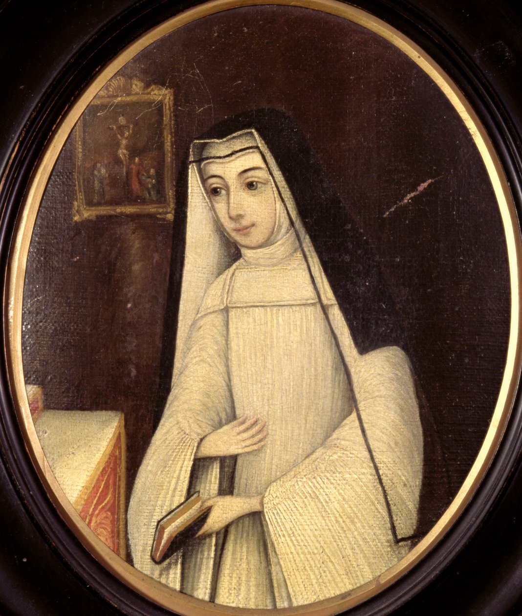 Frances Justina Huddleston（1708-87）习惯于在布鲁日的英国修道院担任Augustinian Canonesses的修女，c.1727 作者 荷兰语学校