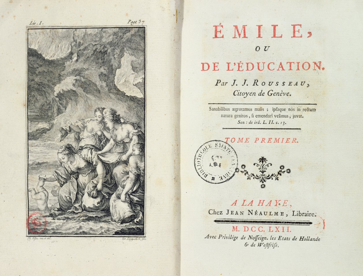1762年Jean-Jacques Rousseau为Emile设计的主题 作者 荷兰语学校