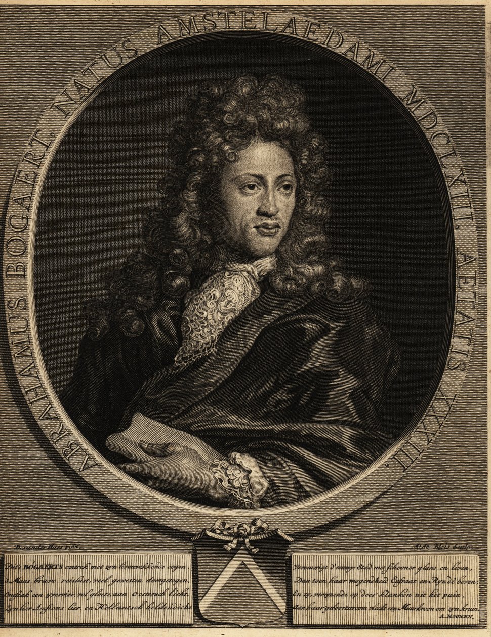 亚伯拉罕·博加特 (Abraham Bogaert) 1653-1727 年的肖像。 作者 荷兰语学校