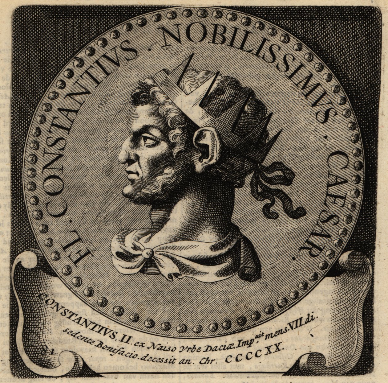Portrait of Roman Emperor Constantius II. 作者 荷兰语学校
