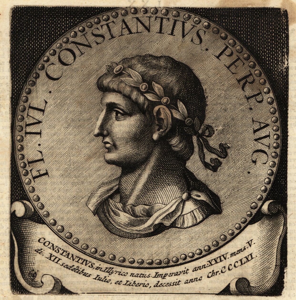 Portrait of Roman Emperor Constantius II. 作者 荷兰语学校