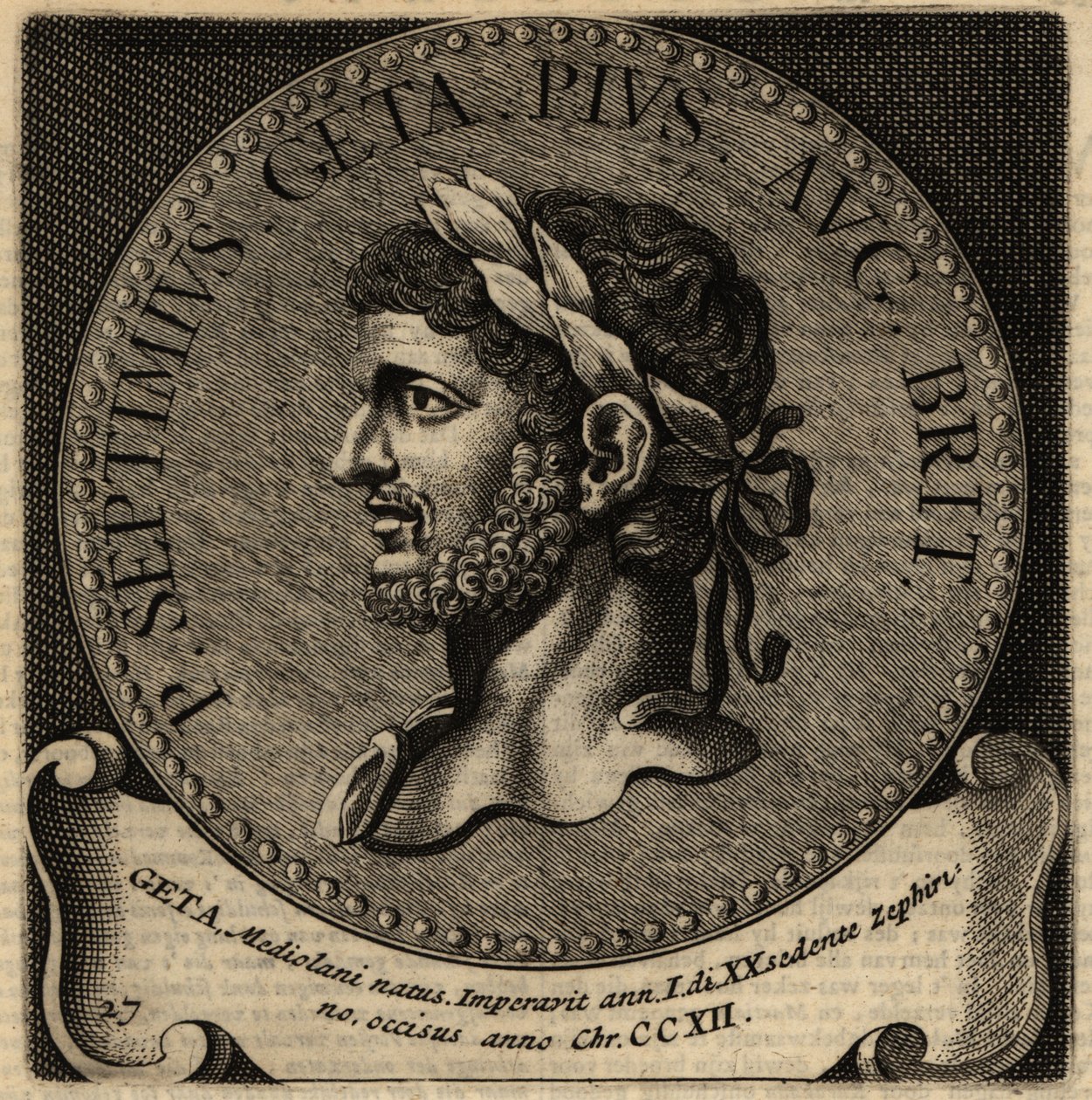 Portrait of Roman Emperor Geta. 作者 荷兰语学校