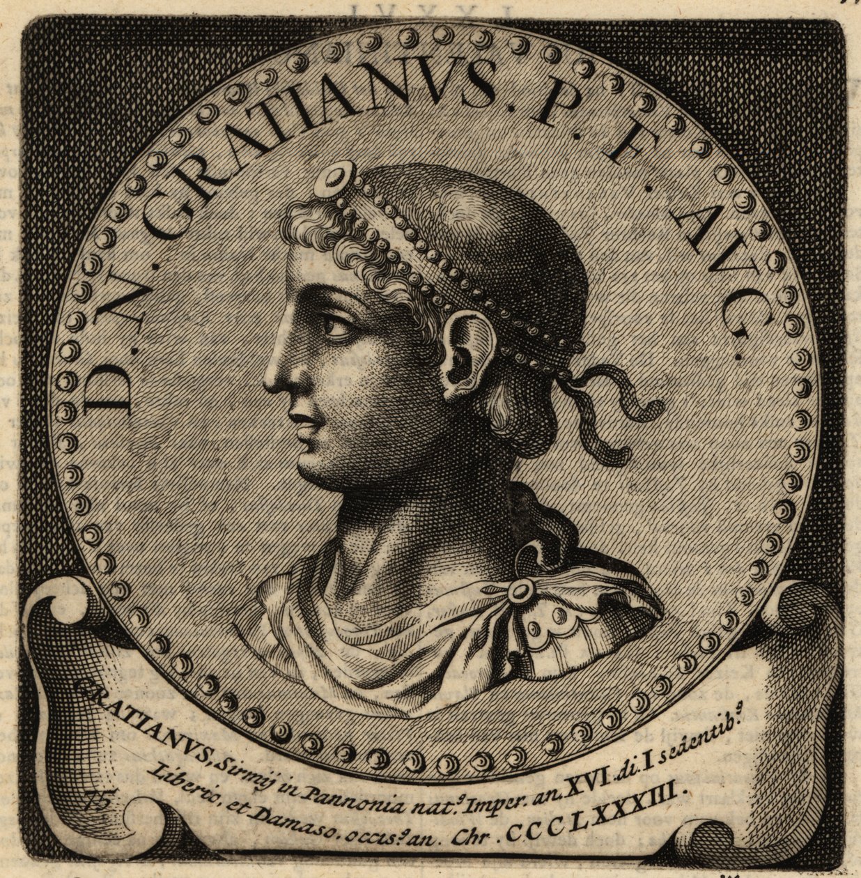 Portrait of Roman Emperor Gratian. 作者 荷兰语学校