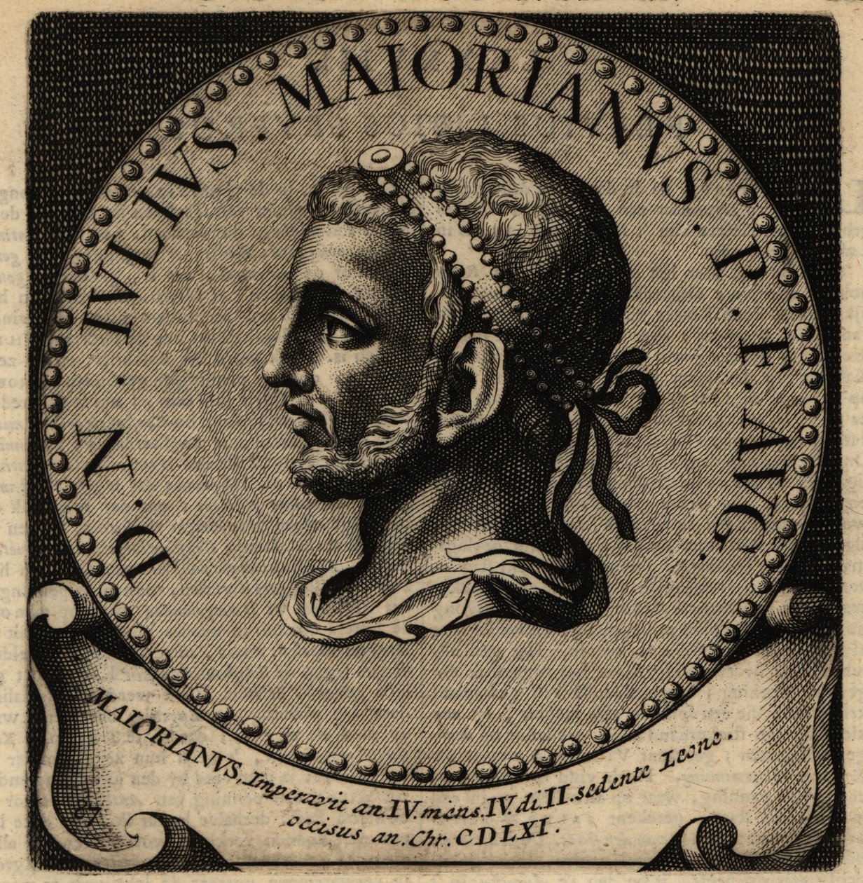 Portrait of Roman Emperor Majorian. 作者 荷兰语学校