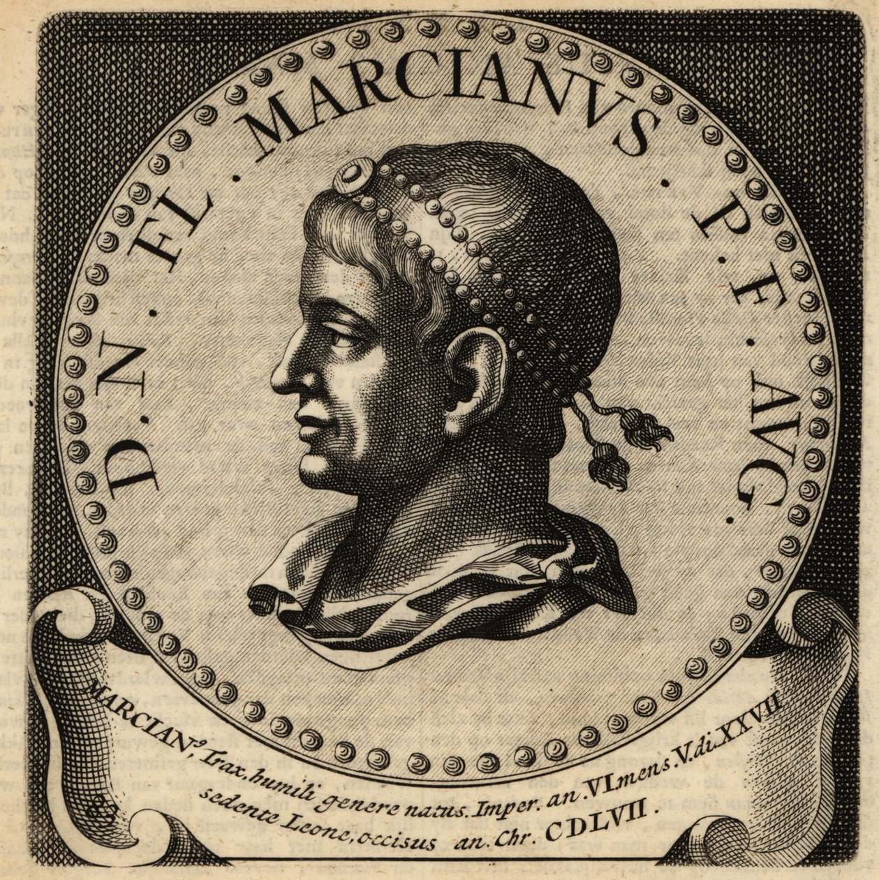 Portrait of Roman Emperor Marcian. 作者 荷兰语学校