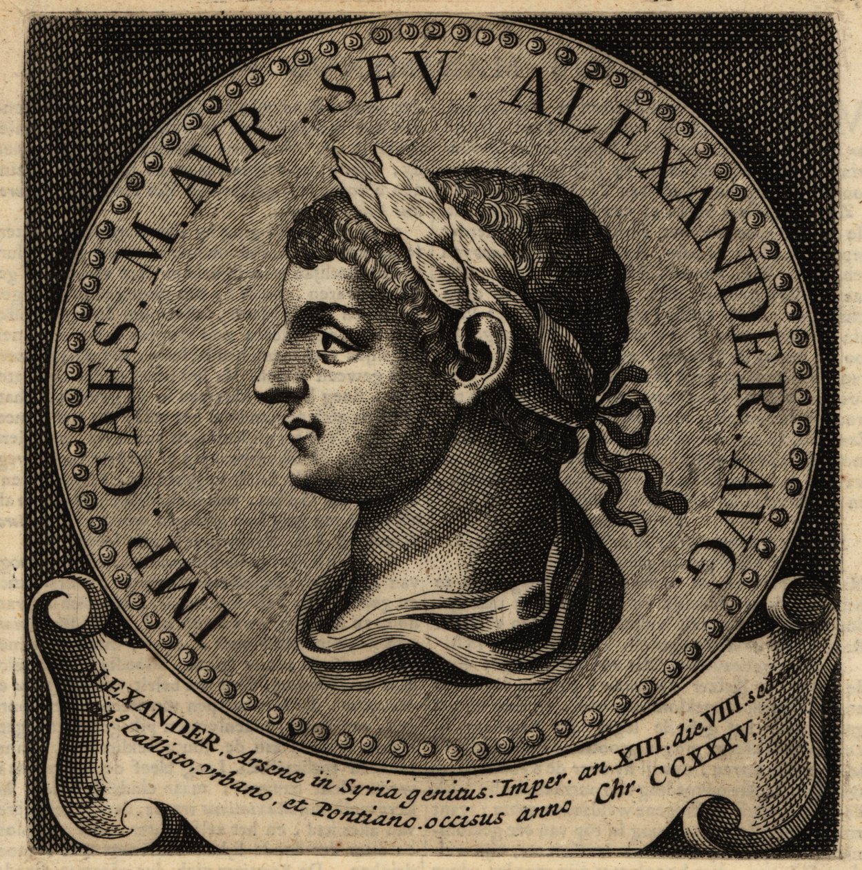 Portrait of Roman Emperor Severus Alexander. 作者 荷兰语学校