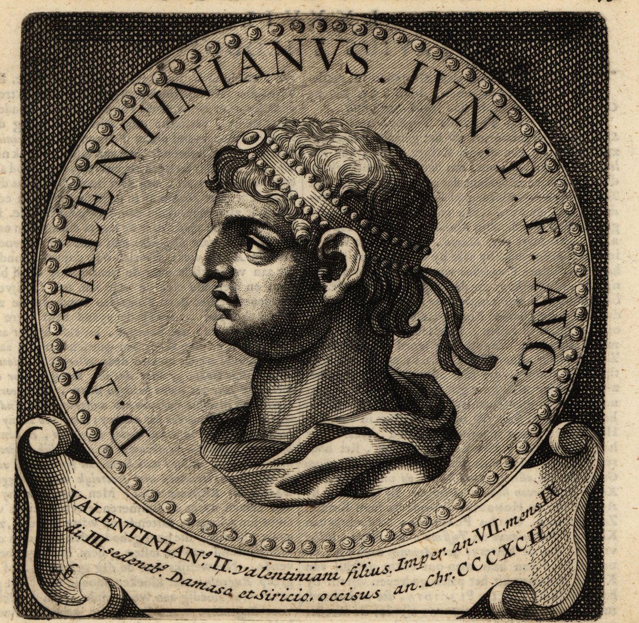 Portrait of Roman Emperor Valentinian II. 作者 荷兰语学校