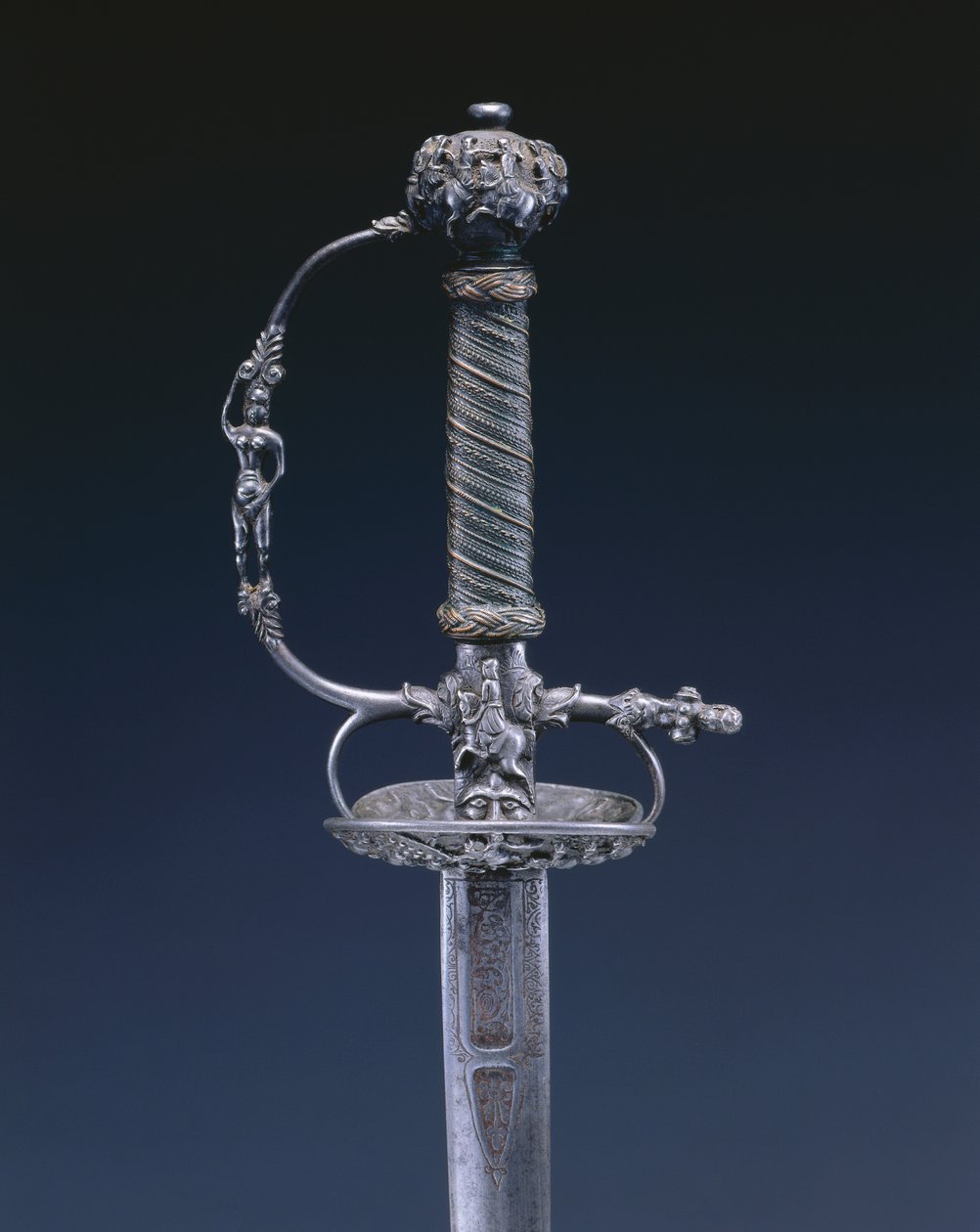 小剑，约1650-60（钢、木、铜线）。 作者 荷兰语学校