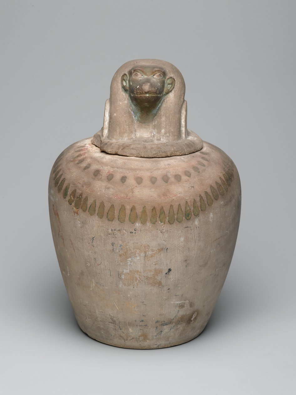 Canopic jar（石灰石） 作者 新王国埃及