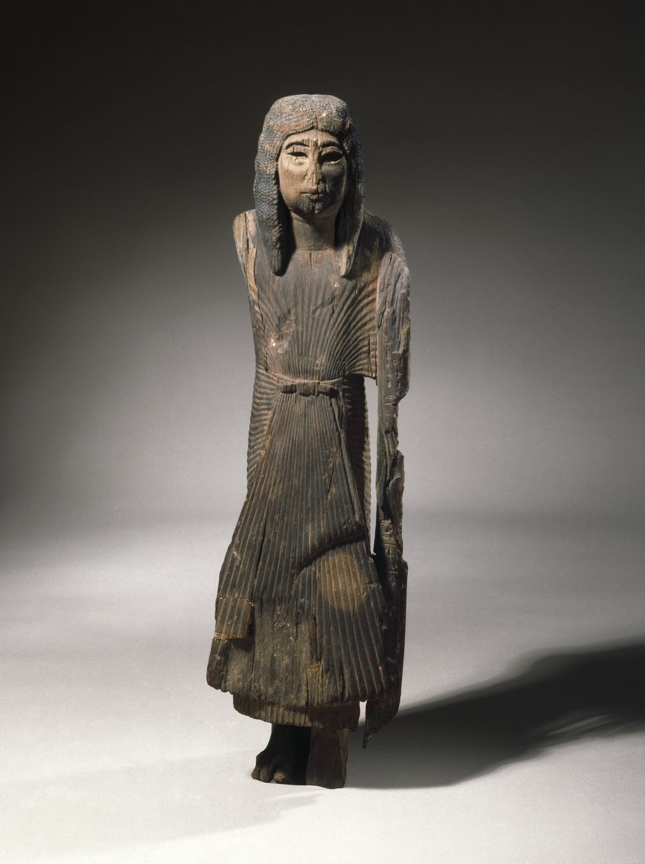 Si-Eset的常设雕像，公元前1279-1203（木头） 作者 新王国埃及