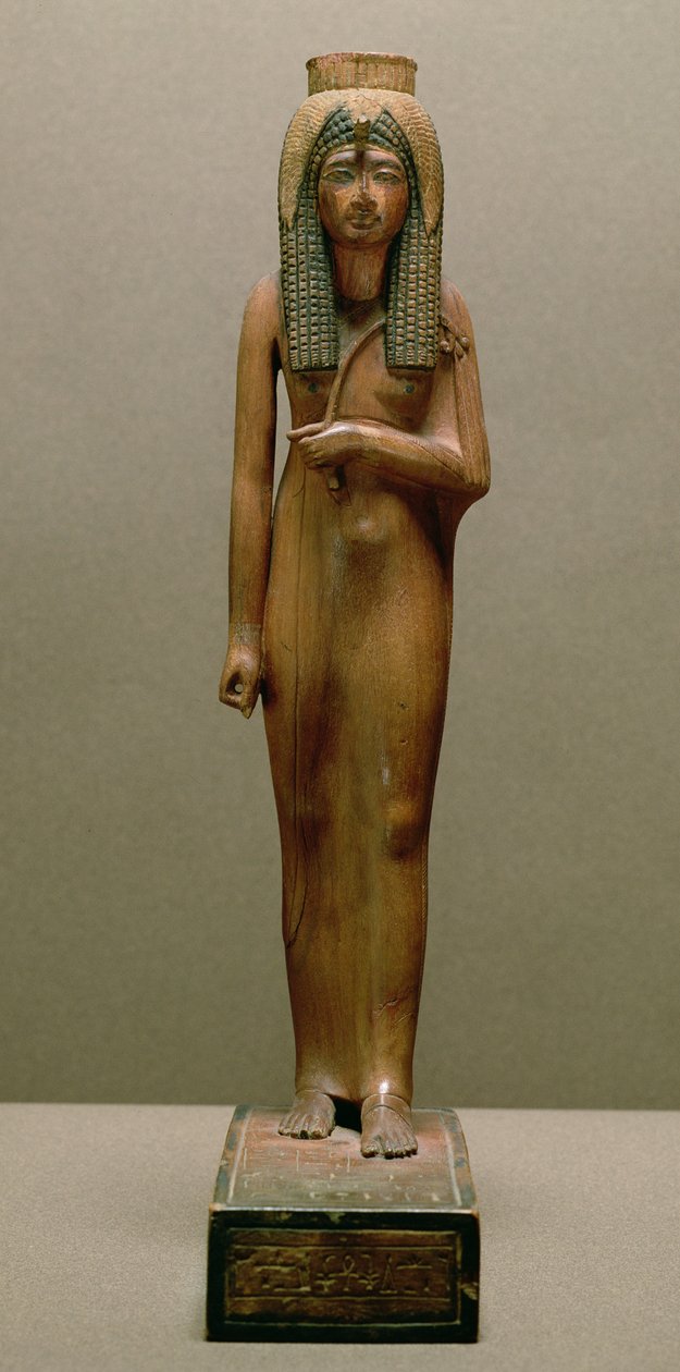 神圣的女王Ahmose Nefertari（彩绘木头） 作者 新王国埃及