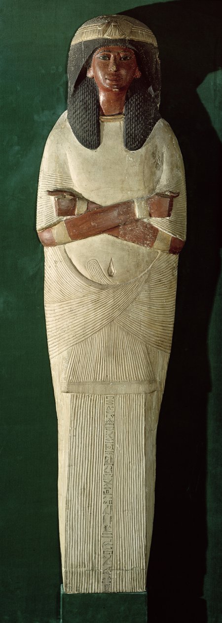 皮尔斯木乃伊的盖子小组，c.1279-1213 BC（被绘的木头，灰泥） 作者 新王国埃及