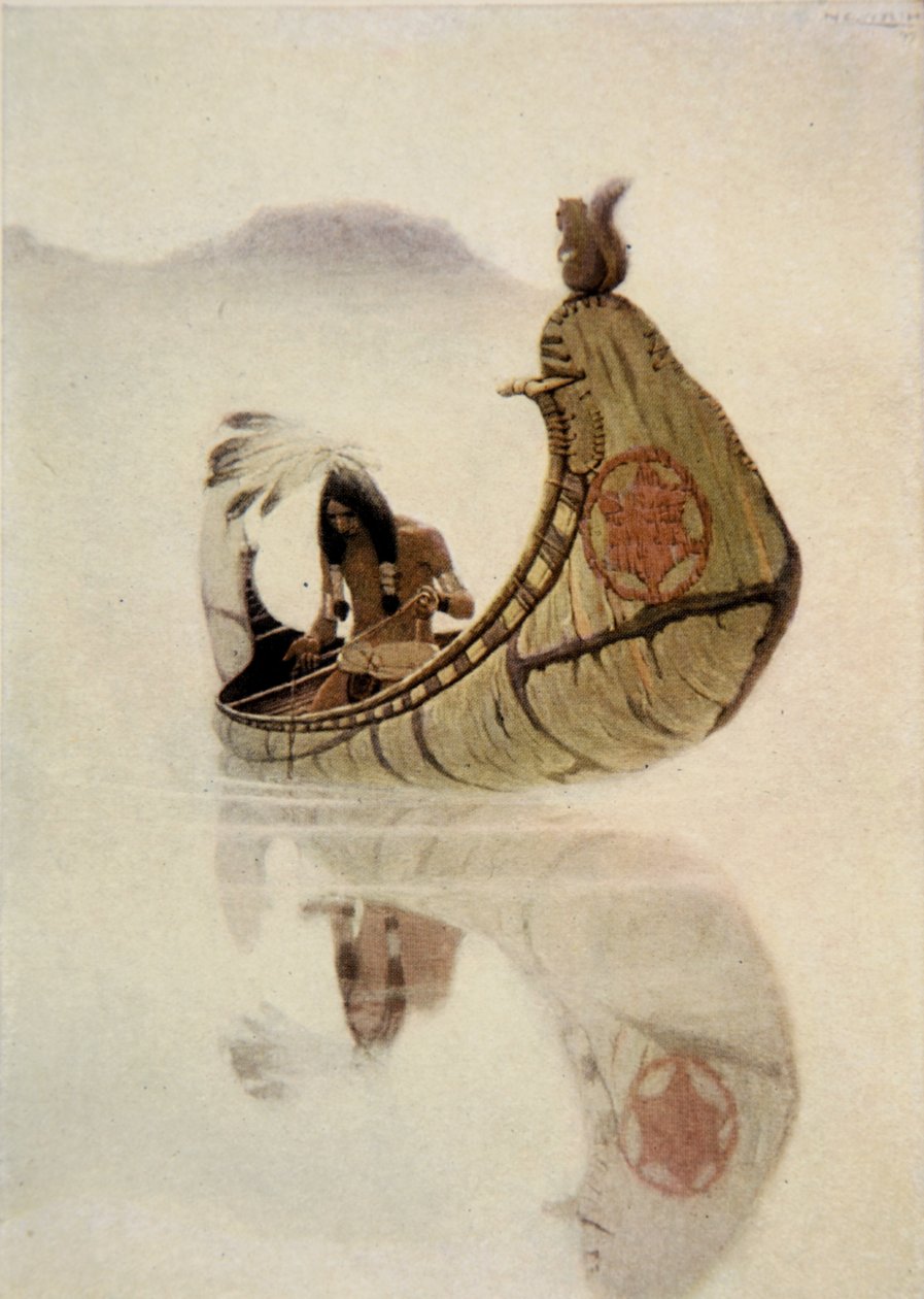 来自Hiawatha之歌的主持人Henry Wadsworth Longfellow（1807-82），酒吧。作者：George G. Harrap und Company Ltd.，1911（软底蚀刻） 作者 纽维尔·康威斯