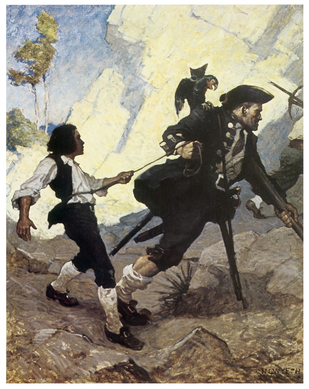 Illustration of 1911 by Newell Convers Wyeth (1882-1945) for the novel “L