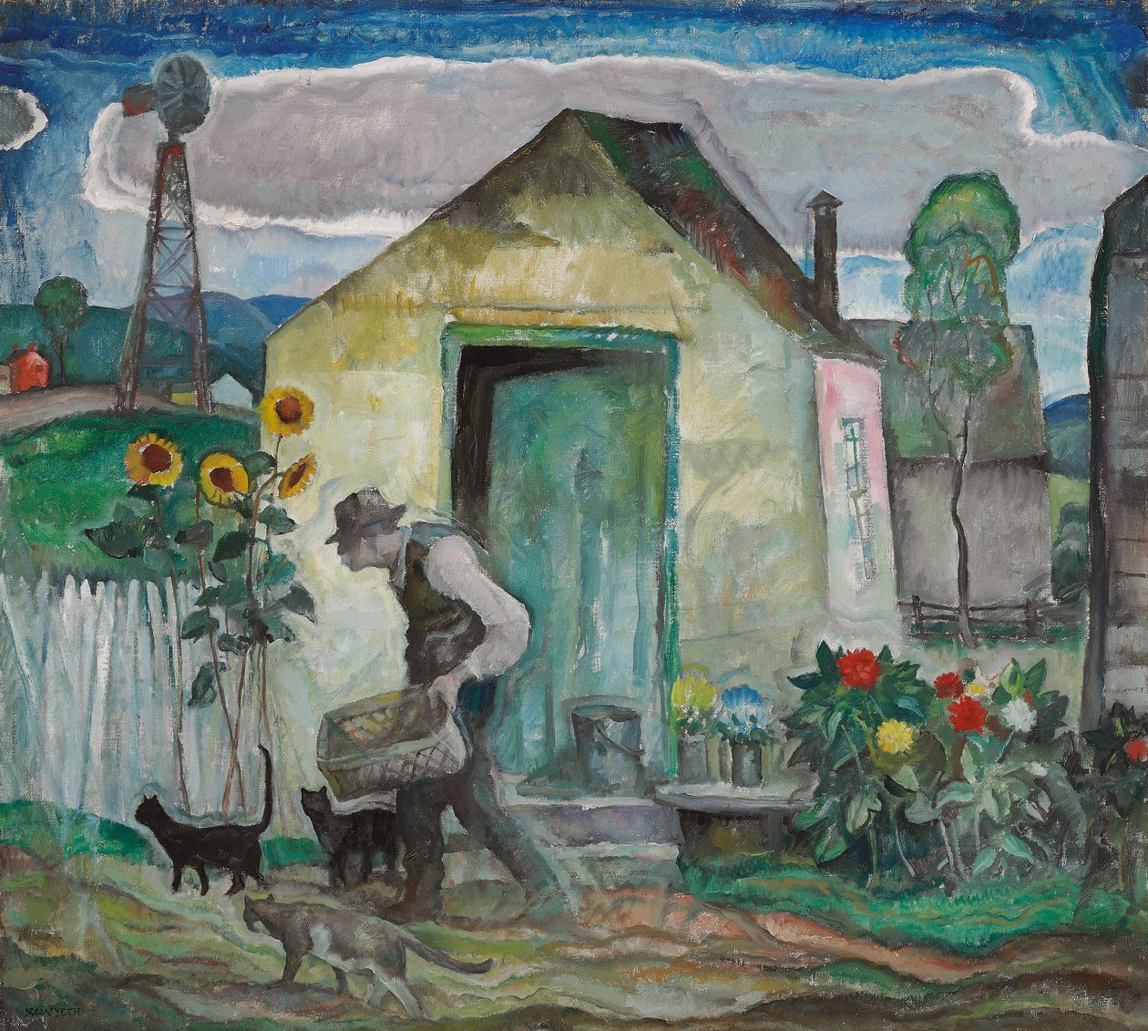 老阿尔伯特，约1928年（布面油画） 作者 纽维尔·康威斯