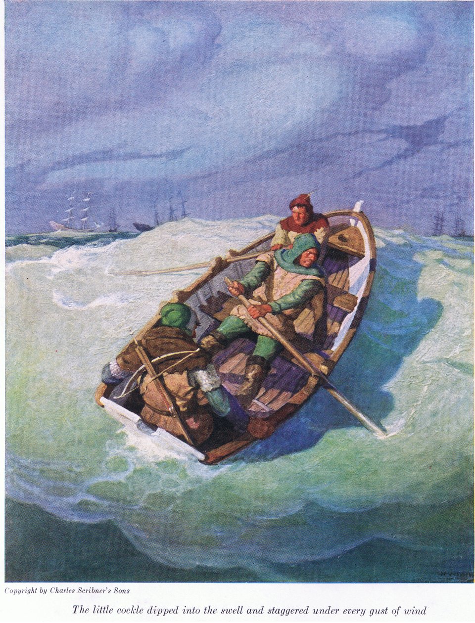 1916年，小小的鸟蛤浸入膨胀的海浪中，在每一阵风下交错 作者 纽维尔·康威斯