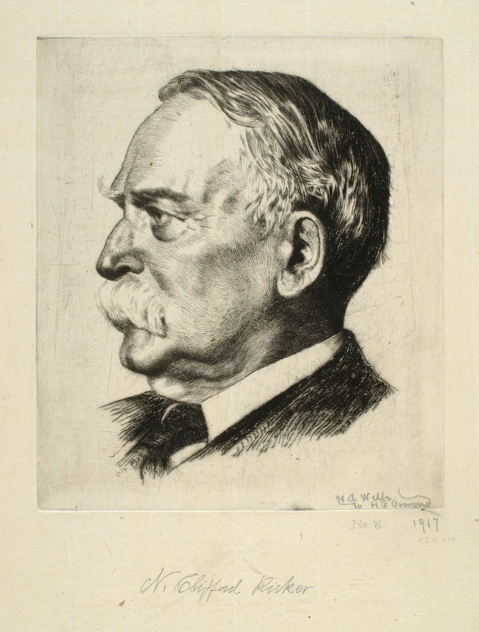 N. Clifford Ricker 肖像 作者 牛顿·A·威尔斯