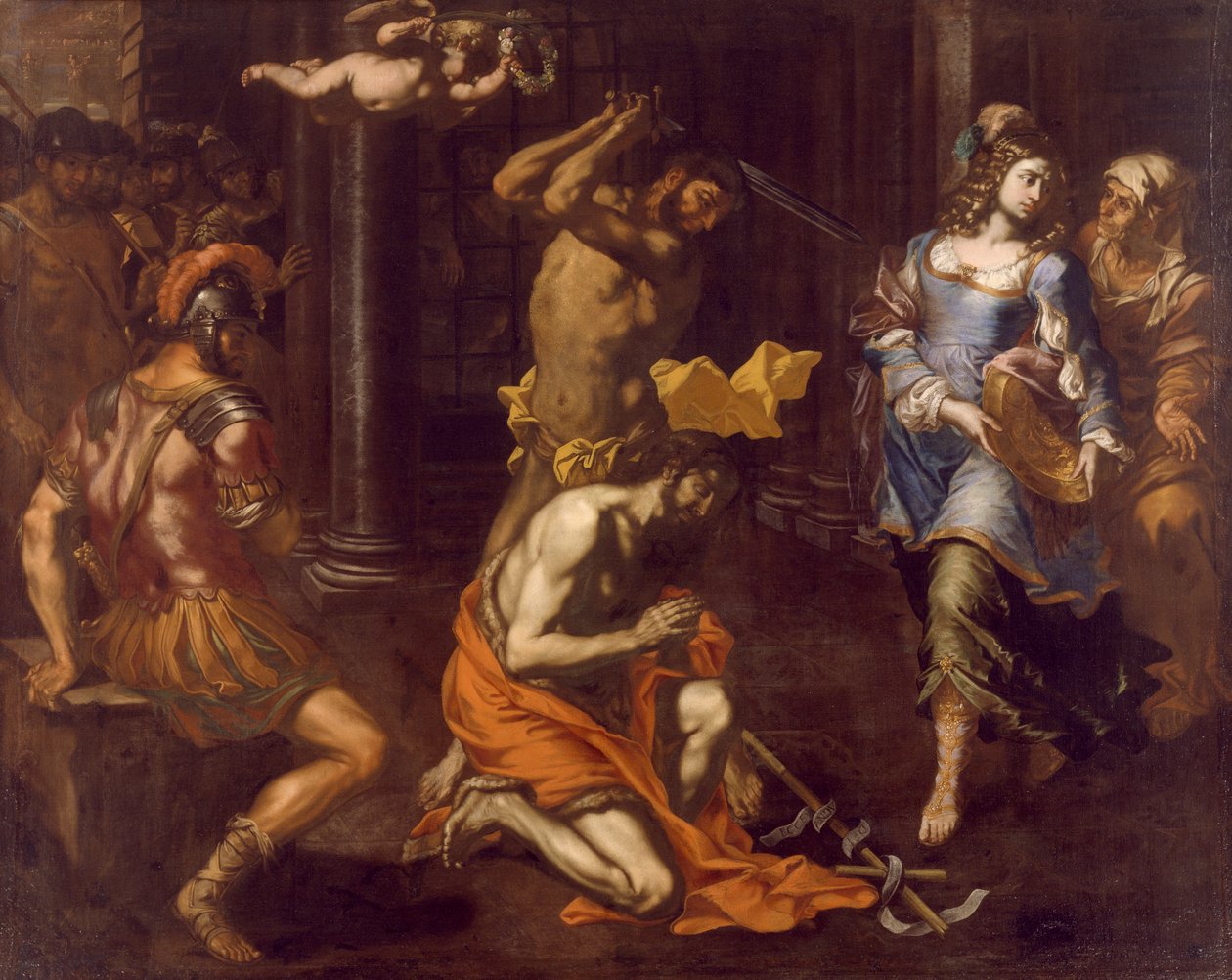 尼科洛-德-西蒙（Niccolo de Simone，活跃于 1636-1655 年）的《圣约翰-施洗者的斩首》，布面油画 作者 尼科洛·德·西蒙妮