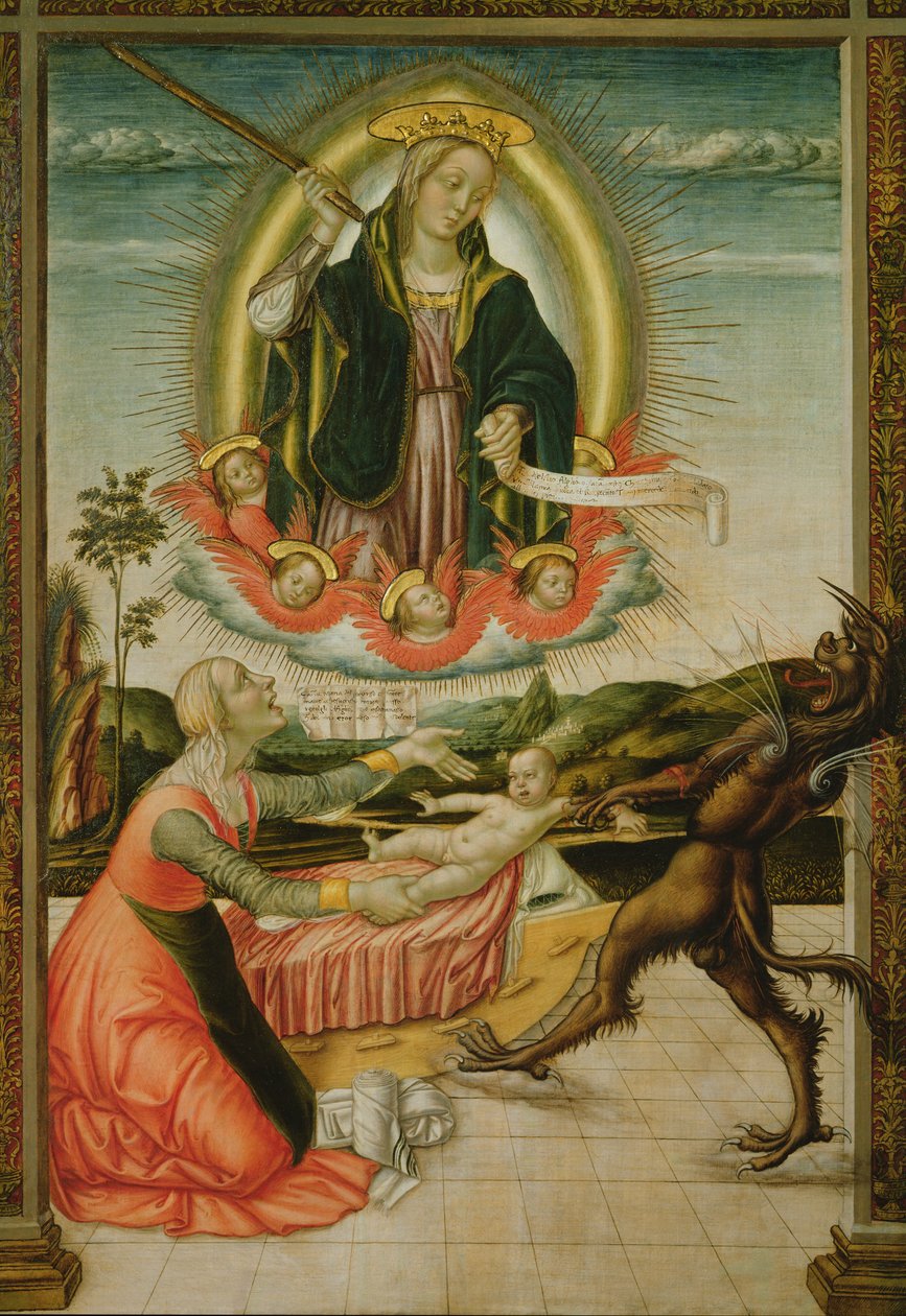 救济女神（船上的蛋彩画） 作者 Niccolo di Liberatore